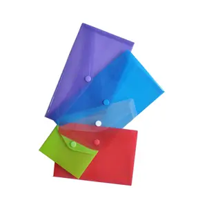 Doorzichtige Herbruikbare Plastic Enveloppen Met Kliksluiting Pp Plastic Documenthouders A5