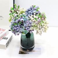 Bouquet de baies artificielles nouées à la main pour décoration intérieure de luxe, accessoire de photographie, fournisseur en gros d'ornements d'exportation