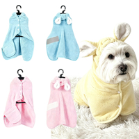 Peignoir pour animaux de compagnie en microfibre douce, serviette de bain pour chien à séchage rapide, peignoir absorbant pour chiens et chats de petite et moyenne taille