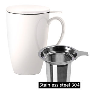 Taza de Té de Cerámica con Infusor y Tapa, Fabricada por el Fabricante Original (OEM), con Filtro de Acero Inoxidable - Product Image 4