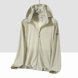 Veste de pêche en soie glacée anti-UV pour hommes et femmes, coupe-vent respirante UPF 50, fine, nouvelle collection été 2025, logo personnalisé - Product Image 4