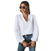 Blusa para Mujer OEM/ODM al por Mayor, Ropa de Mujer de Manga Larga para Primavera/Verano, Diseño Casual de Moda