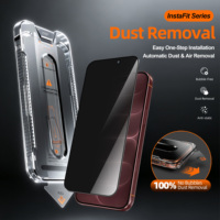 Verre trempé anti-reflet pour iPhone 17 Pro Max / 16 / 15 / 14 Plus / 13/12, dureté 9H, anti-poussière automatique, sans bulles
