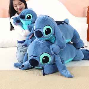 Peluche de Tik Tok y Tika en Posición Acostada - Cojín con Personajes de <span class=keywords><strong>Lilo</strong></span> & Stitch, Regalo de Dibujos Animados - Product Image 1