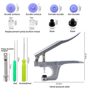 カスタムカラープラスチックスナップボタンマシンプレススタッドクロスクリッププレスDIYファミリーガーメント縫製ツール - Product Image 2