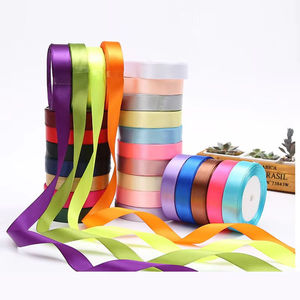 Pita Satin Grosgrain Poliester 100% Daur Ulang Cetak Embos dengan Logo Merek untuk Pembungkus Kado Khusus - Product Image 5