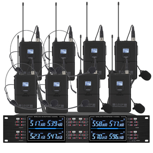 Erzhen UHF 8 Microphone Tai nghe không dây Microphone hệ thống được trang bị với 1/4 và XLR Rack receivers - Product Image 4