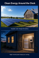 Kit Penyimpanan Energi Surya Rumah Tangga, Sistem Penyimpanan PV Atap Hibrida yang Dapat Ditumpuk, Sistem Cadangan Daya Rumah Tangga