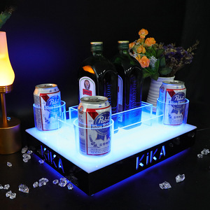 Wan Zhan Acrylic LED Liquor <b>Display</b> <b>Rack</b> With Illuminated Base For Bar Pub KTV Modern Drink Holder - Product Image 3