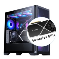 Boîtier d'ordinateur SAMA Infinite avec effet lumineux ARGB, boîtier de PC de jeu OEM ODM et table de bureau, boîtier de jeu en verre trempé