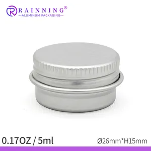 5ml 10ml 20ml 30ml 50ml 60ml 80ml 100ml 150ml 200ml 50g Round Aluminum Cosmetic Tin Containers Aluminum Tin Jar With Screw Top