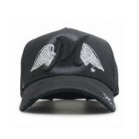Casquettes personnalisées à 5 panneaux, 31 casquettes, broderie Mago, 31 casquettes vierges, casquettes de sport effet vieilli Ny Cristal, 31 casquettes Magic Laing