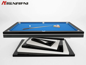 Naipni Luxury 9ft Solid Wood Professional Pool <b>Table</b> With Top Grade Slate and Drop Pockets for Indoor Use E--JG25092501 Billiard - Product Image 3