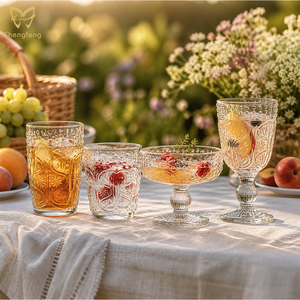 Juego de Vasos de Estilo Palacio Exclusivo para Hotel, Vaso Highball, Tazón para Helado, Copa de Vino Tinto, Copas de Champán - Product Image 3
