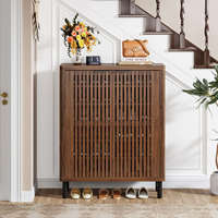 Armoire à chaussures moderne en bois massif DU'S, avec six niveaux de rangement grande capacité, bonne perméabilité à l'air et excellente qualité