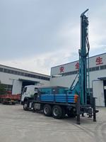Nouvelle machine de forage de puits d'eau de 300 m montée sur camion, alimentée au diesel, diamètre de forage de 105-325 mm