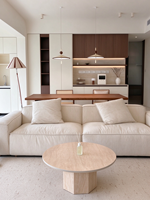 Meuble d'appoint de salon moderne personnalisé OMIYA en bois pour toute la maison, station de bar à café combinée avec étagère ouverte et grande capacité fermée