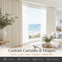Cortinas para Ventanas Hechas a Medida para la Sala de Estar, Fabricante Mayorista, OEM y ODM, Tratamiento de Ventanas Directo de Fábrica