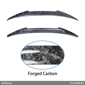 For A3 S3 RS3 8V M4 Style Real Forged Carbon Fiber Material <b>Rear</b> <b>Spoiler</b> Trunk Wing 2013-2020 - Product Image 2