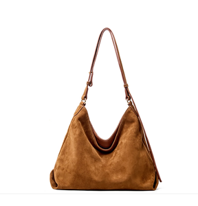 OEM/ODM工場 レディース スエード ホーボーバッグ、大容量 ファッション クロスボディバッグ、カジュアル スリングバッグ レディースバッグ カスタマイズサービス - Product Image 1