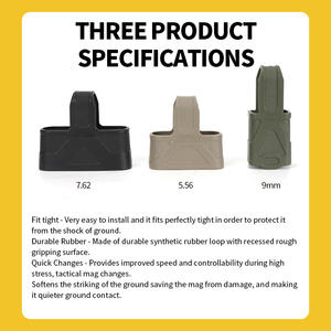 सिवी सामरिक फास्ट पत्रिका रबर होल्स्टर 7.62 मिमी माग बैग आस्तीन रबर पर्ची शिकार सामान काले टन - Product Image 3