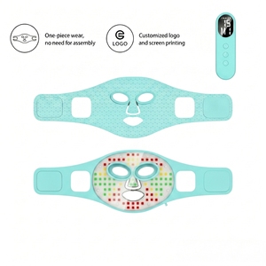 Máscara Facial de Silicona con Terapia de Luz Roja LED Multizona de 7 Colores, Plegable, Compacta, Ajustable, Práctica y Conveniente para Viajes - Product Image 1
