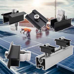 Soportes de Montaje para Panel Solar de Aluminio Anodizado de 30 mm, 8 Piezas, Fijación Rápida, Tuercas de Abrazadera Centrales, Pernos, Carga de Viento 1.4k, Carga de Nieve 60m/s - Product Image 6