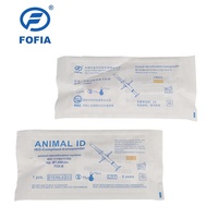 FOFIA ZS007 Microchip RFID pour animaux certifiée ICAR 134,2 kHz FDX/EM4305 IP67 Étanche Blanc PP 1,4x8mm pour chiens, chats et animaux de compagnie Durée de vie de 1,5 an