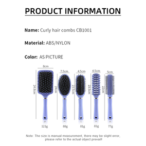 Đệm không khí Tóc da Detangling gội đầu <span class=keywords><strong>L</strong></span>ược massage tóc chăm sóc da đầu massage bàn chải Bộ - Product Image 2