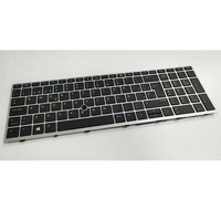 Clavier d'ordinateur portable pour HP Elitebook 850 G5 755 G5 ZBook 15u G5, cadre argenté noir, pièce d'ordinateur espagnole