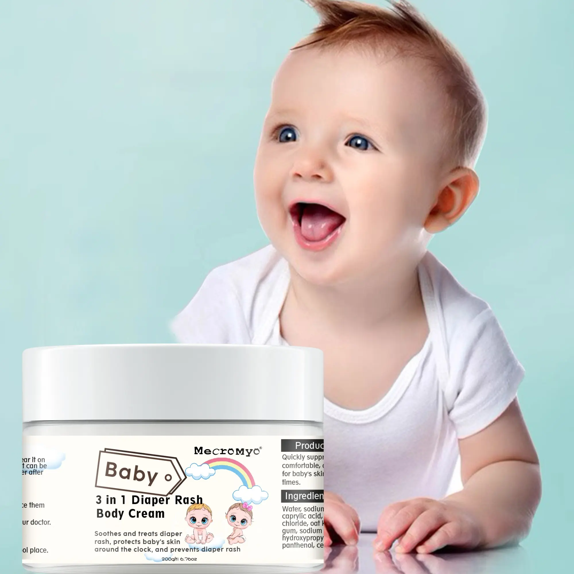 OEM/ODM 3 in 1 crema per il corpo Rash per pannolini crema per l'eczema per bambini crema per bambini