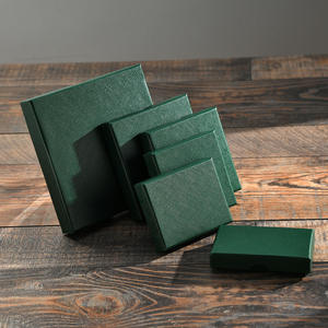 Caja de Regalo Deslizante de Papel Kraft Verde con Diseño de Lujo Cielo y Tierra, Caja de Joyería con Logotipo Personalizado, Embalaje Deslumbrante - Product Image 2