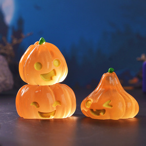 Halloween Luminous <strong>Pumpkin</strong> Resin Craft Props Cabinet Decoration Ornaments Ghostly <strong>Face</strong> <strong>Pumpkin</strong> - Product Image 3