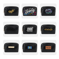 Sacs cosmétiques portables structurés résistants à l'eau de grande capacité pliables avec fermeture éclair en cuir avec logo personnalisé de la série Premium JOYSUN