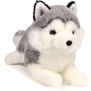 Peluche di Cane Husky Siberiano, Giocattolo Morbido in Finta Pelliccia, Ecologico, Personalizzabile, Solo Husky Siberiano - Product Image 1