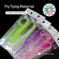 NEU OEM Kristall-Flash-Tinsel, schillerndes GLISS Lateral Scale Material für Nymphen- und Streamer-Fliegenbinden, 12 Farben, Angel-Tinsel für Fliegenröcke
