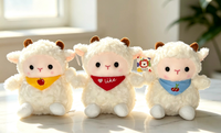 Boneka Plush Cherry Xiao Mie 8 Inch, Mainan Hewan Kartun Lembut untuk Dekorasi Rumah dan Toko Hadiah