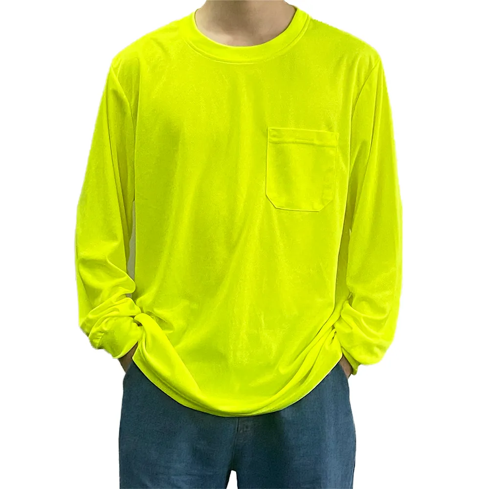 Camisa de segurança de estrada amarela personalizável, várias cores, camisas reflexivas de manga comprida