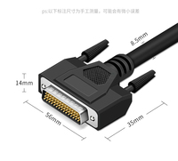 Cable de Extensión DB44 D-SUB de 44 Pines, Macho a Hembra, para Control de Servo, Chapado en Oro, Doble Blindaje, para Equipos CNC PLC