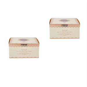 SGP, venta al por mayor, cartón reciclado en relieve personalizado, cajas de almacenamiento de alimentos, galletas cuadradas desechables, pastelería con ventana para pastel, sin impuestos - Product Image 5