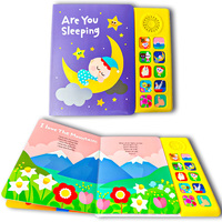 Libros de audio para niños, libro de tablero, impresión personalizada, libro de sonido, juguetes educativos para bebés, libros para niños con sonidos