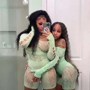 Peeqi lingerie Romper lengan panjang berlian imitasi renda tembus pandang berlubang jala klub jumpsuit satu potong lingerie wanita seksi