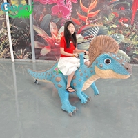 Dinosaure animatronique marchant, résistant à l'eau et au soleil, sur mesure, réaliste, adapté aux centres commerciaux