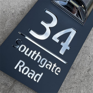 Personalized Solar House Sign Led Modern Door Number Plaque Laser Cutting Contemporary House <b>Plate</b> - Product Image 5