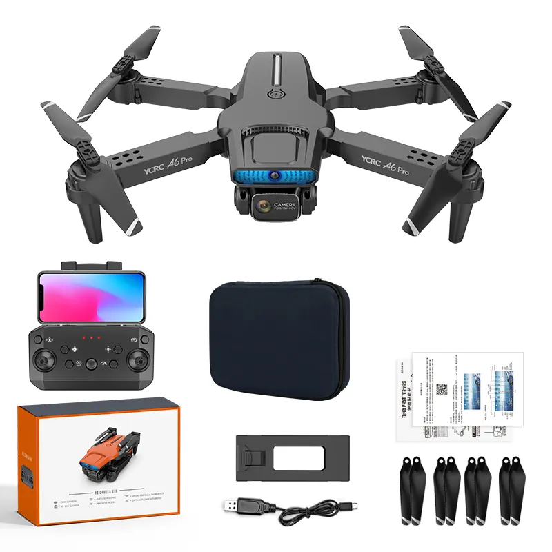 New Obstacle Avoidance A6 Pro Mini Drone With 4K Hd Esc Camera Profissional Long Range And Gps Optical Flow Drone