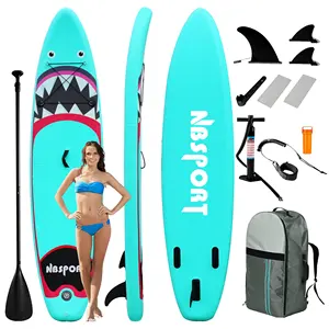 In stock surfing board inflatable kayak paddle board stand up paddleboard color drop sup surfboard with fins