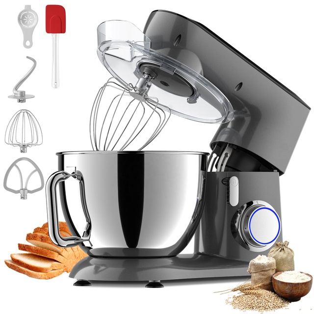Tilt-up Design 6.5L 7L 8L 10L Stand Mixer Aluminum Housing Household Electric Three in One Kitchen Dough Food Stand Mixer