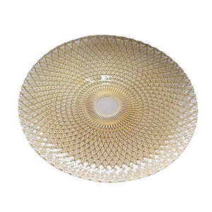 Dwax Model 159 Fruit Plate American Celebrity Eco-Friendly Kiln Glass Gold Inlay Peacock Platter Green Pineapple <strong>Candy</strong> <strong>Tray</strong> Flat - Product Image 5