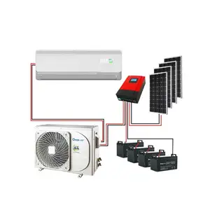 مكيف هواء منزلي هجين 9000btu 12000btu 18000btu 24000btu نظام طاقة شمسية للمنزل