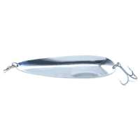 SEASKY Cuillère de pêche durable en métal avec lame en acier inoxydable de 5 1/2 pouces pour la pêche en mer, eau salée, 50g, UV, pour saumon, thon, muskie